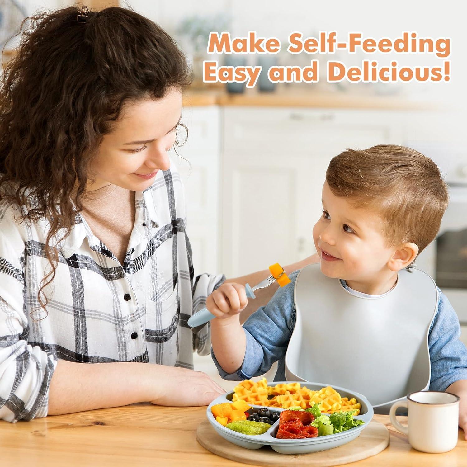 Set de Utensilios para Niños DRKIO 8 Piezas Acero Inoxidable