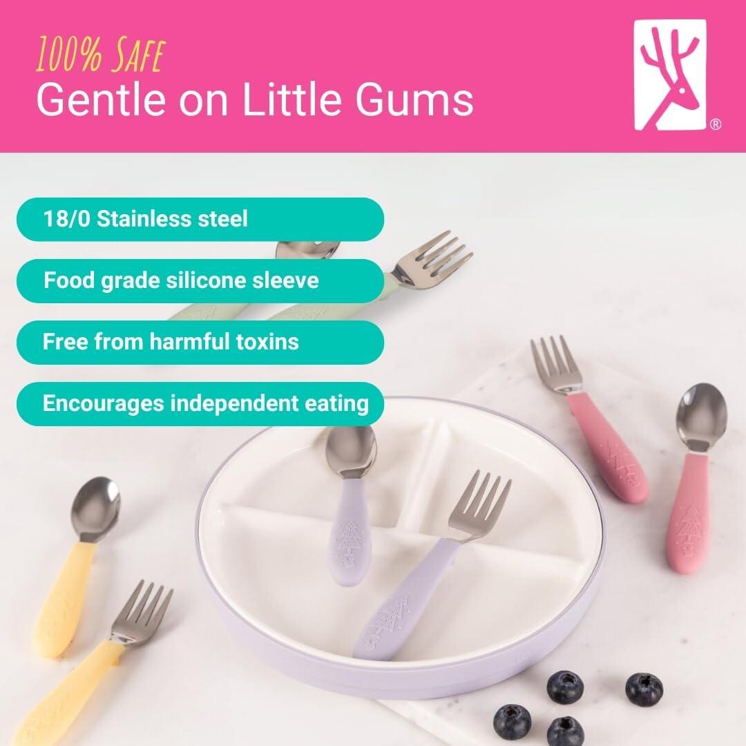 Cubiertos para Niños Elk and Friends - 6 Piezas Acero Inoxidable