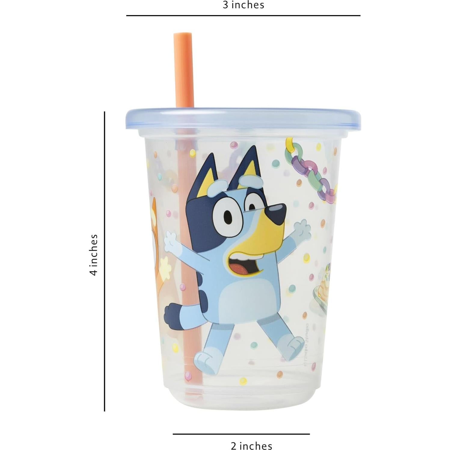 Tazas Sippy Bluey - 10 Tazas Antifugas Reutilizables