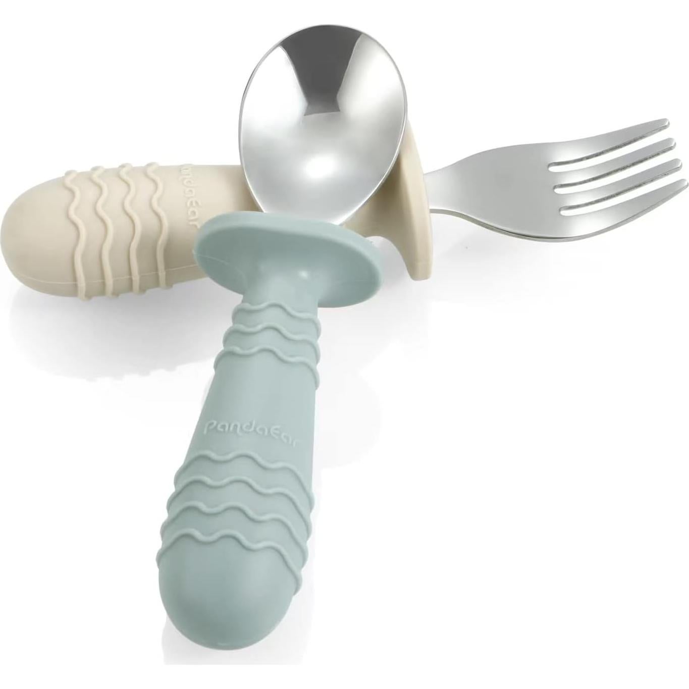 Set de Utensilios de Acero Inoxidable PandaEar para Bebés 4 Piezas