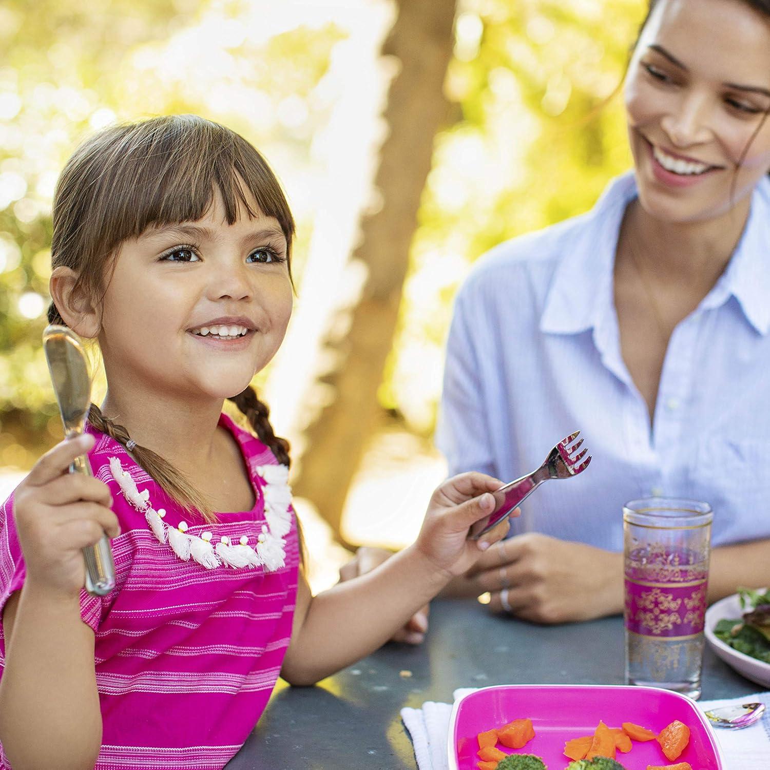 Utensilios de Acero Inoxidable Munchkin para Niños - 3 Piezas