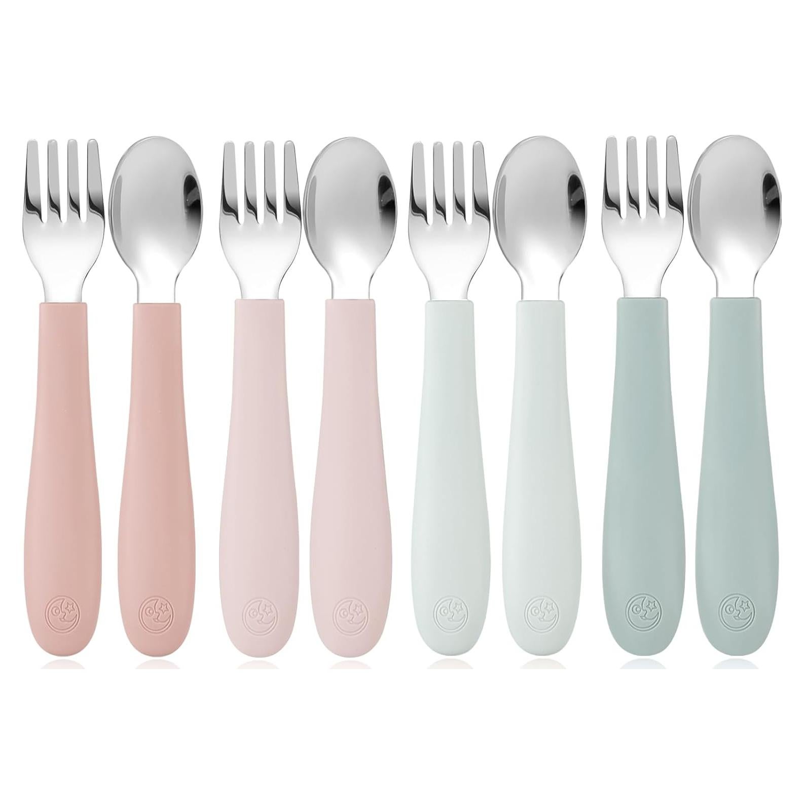 Juego de Utensilios para Niños CoixFoam 8 Piezas Silicona Acero Inoxidable