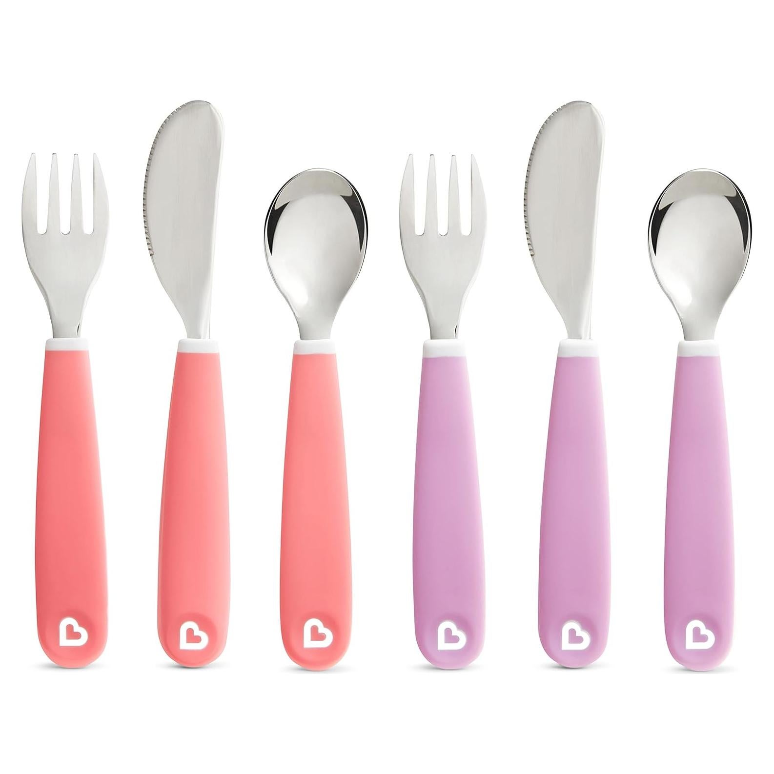 Juego de Utensilios para Niños Munchkin Splash 6 Piezas Rosa/Púrpura