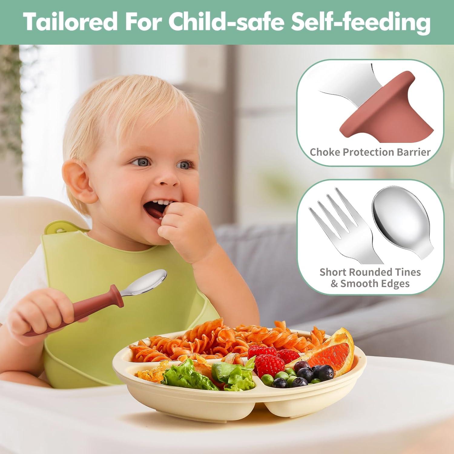 Set de Utensilios para Niños DRKIO 6 Piezas Acero Inoxidable