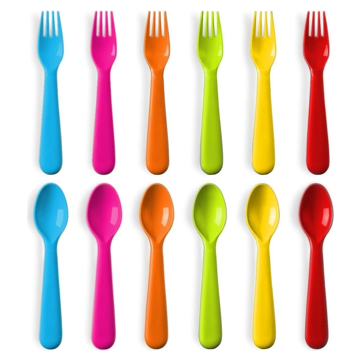 Juego de Utensilios de Plástico para Niños PLASKIDY - 12 Piezas