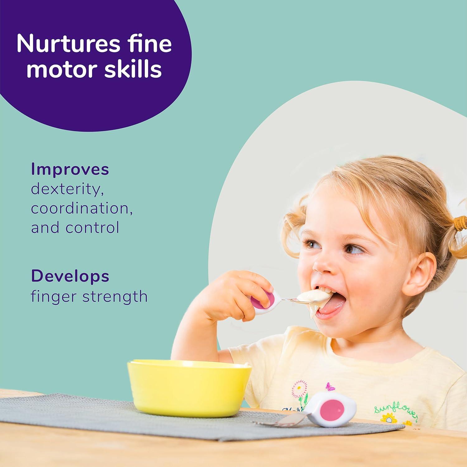 Juego de Utensilios Doddl para Niños - Tenedor y Cuchara Aqua