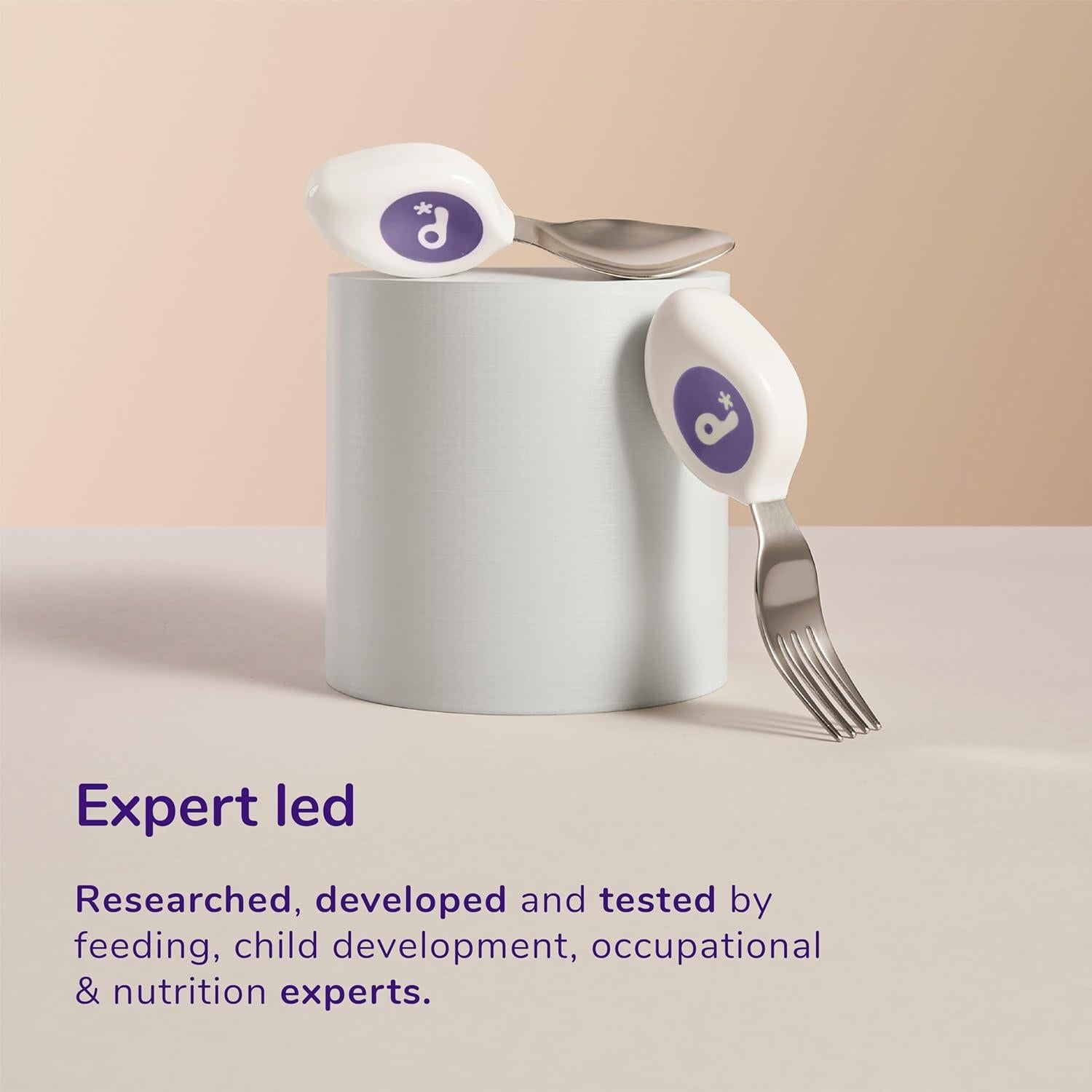 Juego de Utensilios Doddl para Niños - Tenedor y Cuchara Aqua