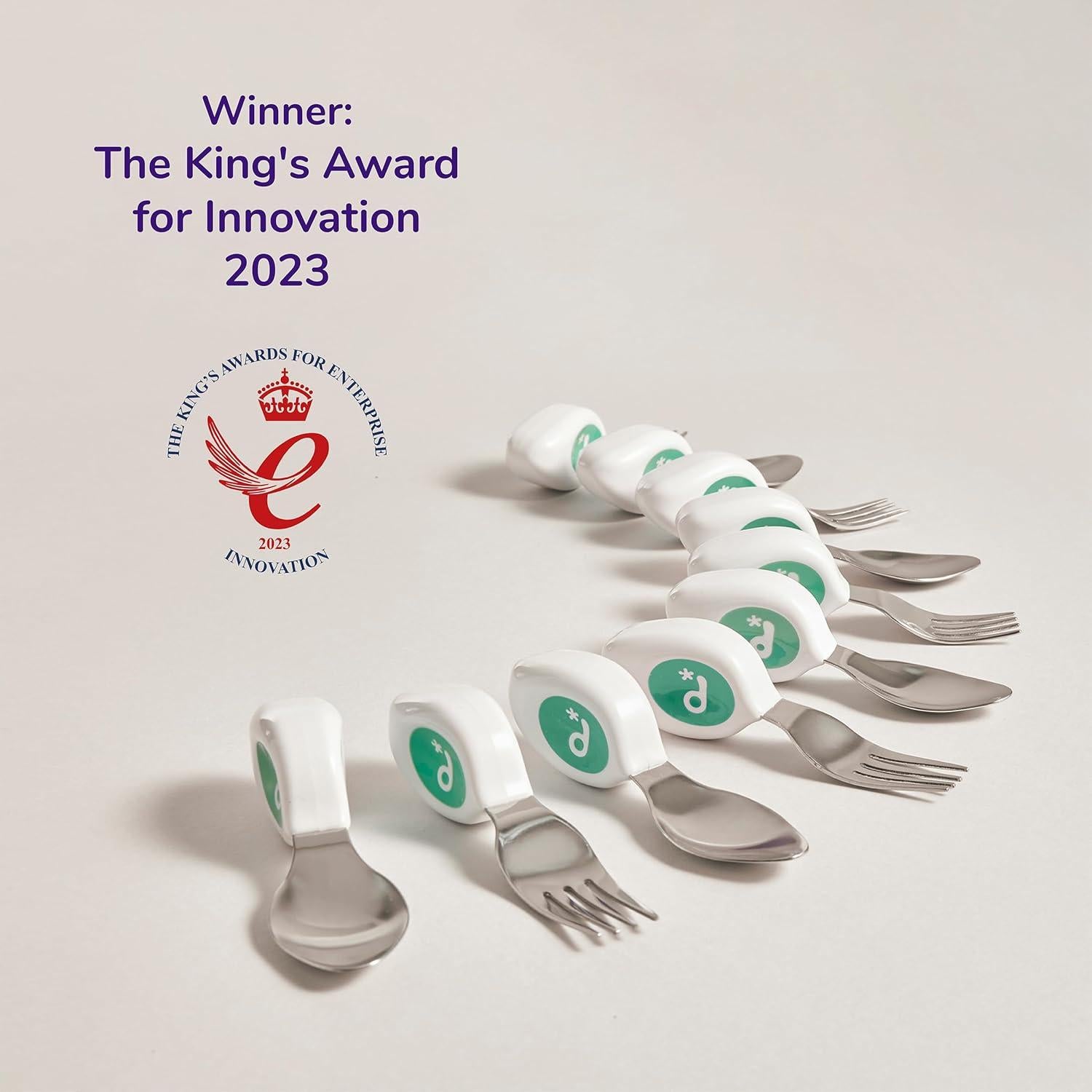 Juego de Utensilios Doddl para Niños - Tenedor y Cuchara Aqua