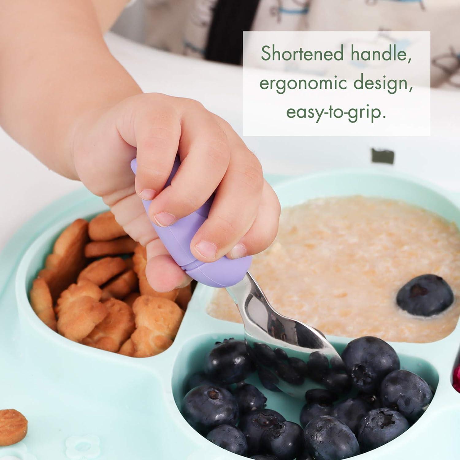 Juego de Cuchara y Tenedor para Bebés YIVEKO - Dinosaurio