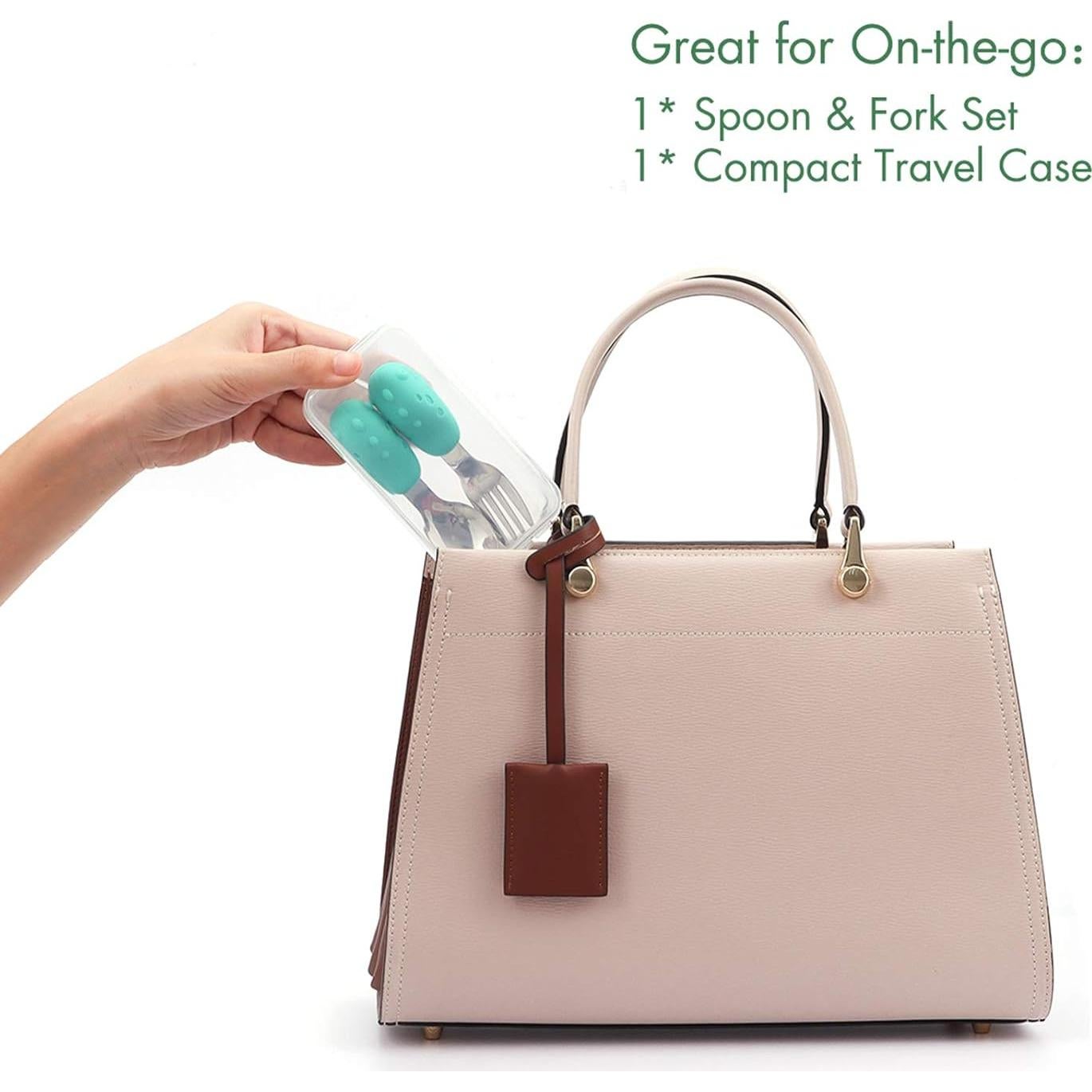 Juego de Cuchara y Tenedor para Bebés YIVEKO - Dinosaurio