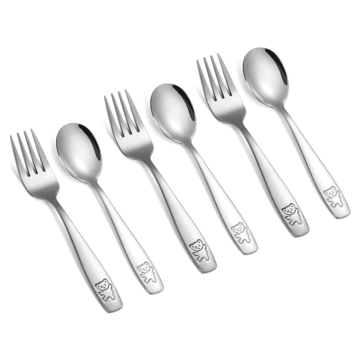 Set de Utensilios para Niños Pimoys 6 Piezas Acero Inoxidable