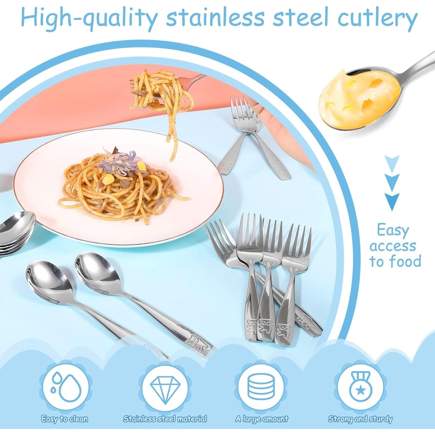 Set de Utensilios para Niños Pimoys 6 Piezas Acero Inoxidable