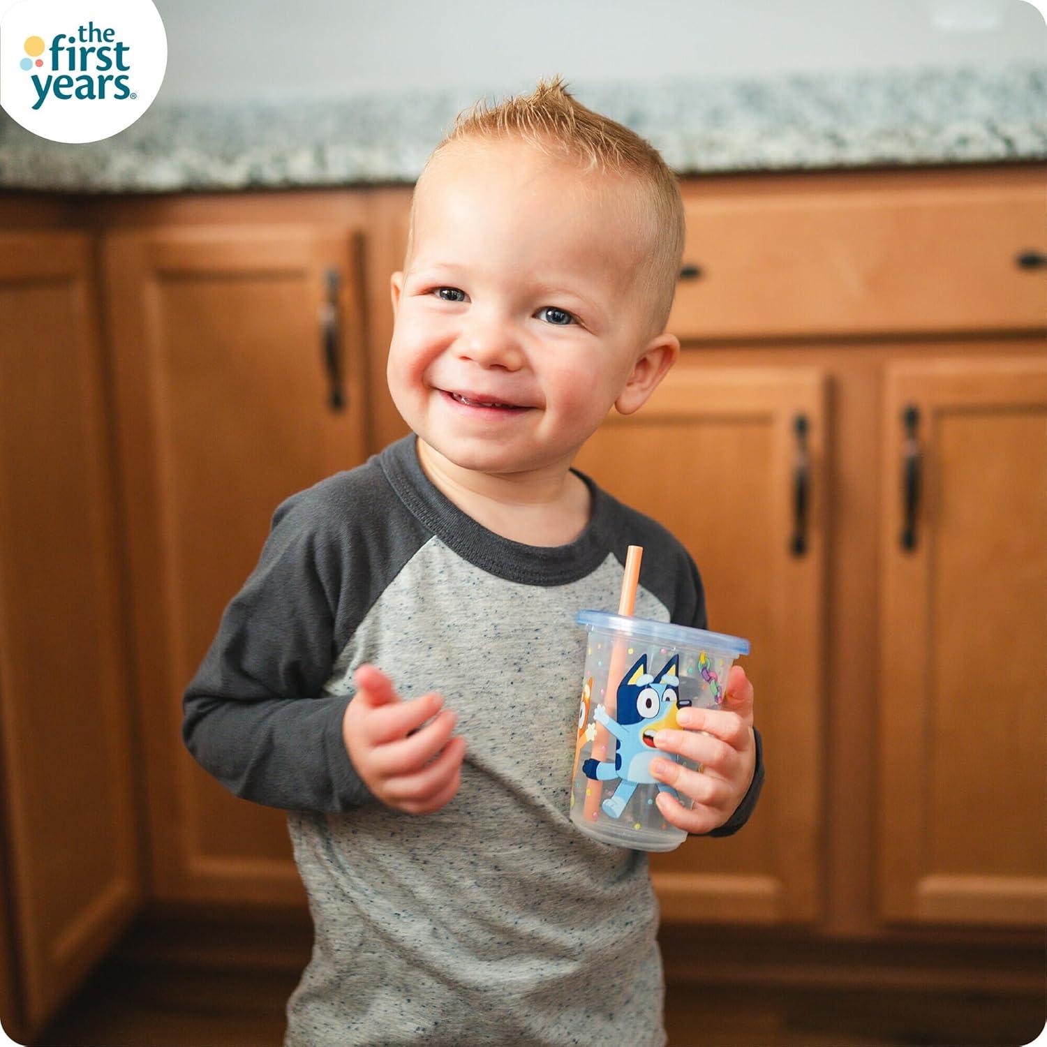 Tazas de paja Bluey Take & Toss - 24 unidades a prueba de derrames