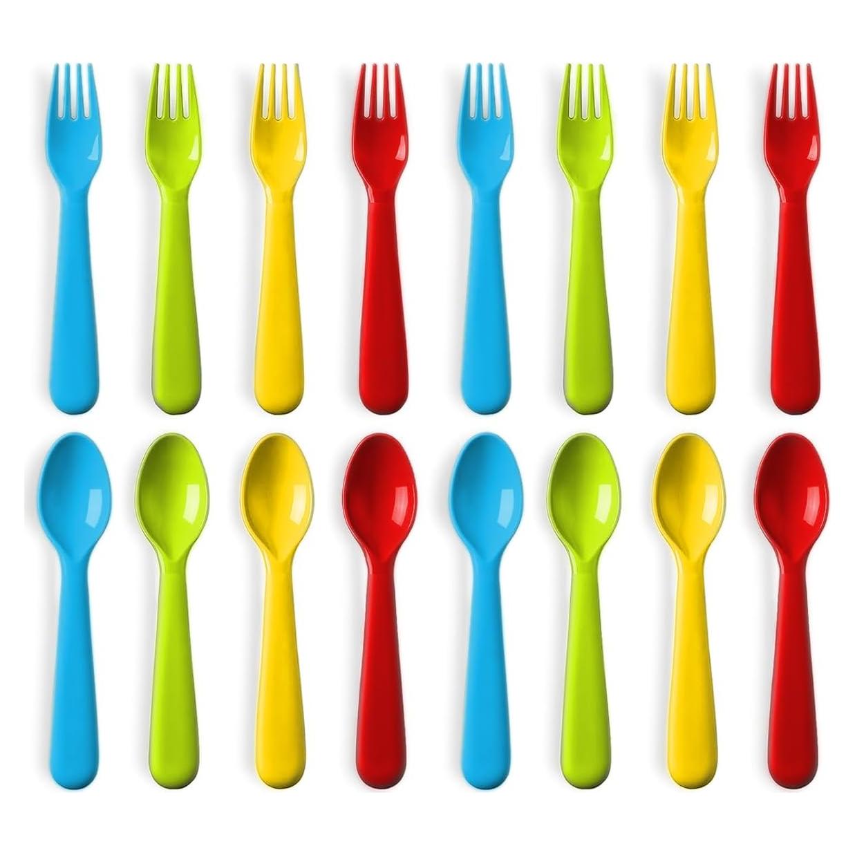 Juego de Utensilios de Plástico para Niños 16 Piezas PLASKIDY