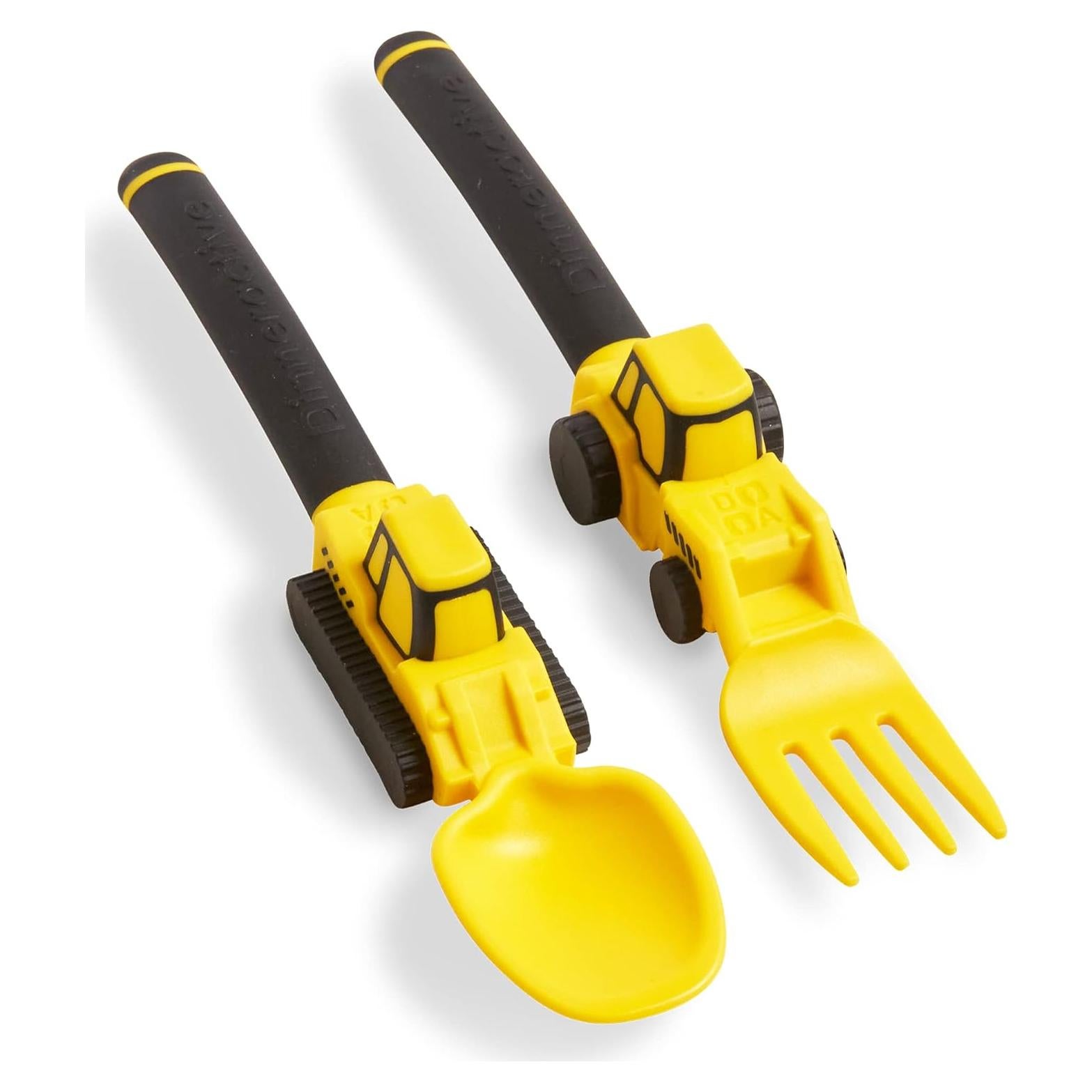 Juego de Utensilios para Niños Dinneractive - Construcción Amarillo