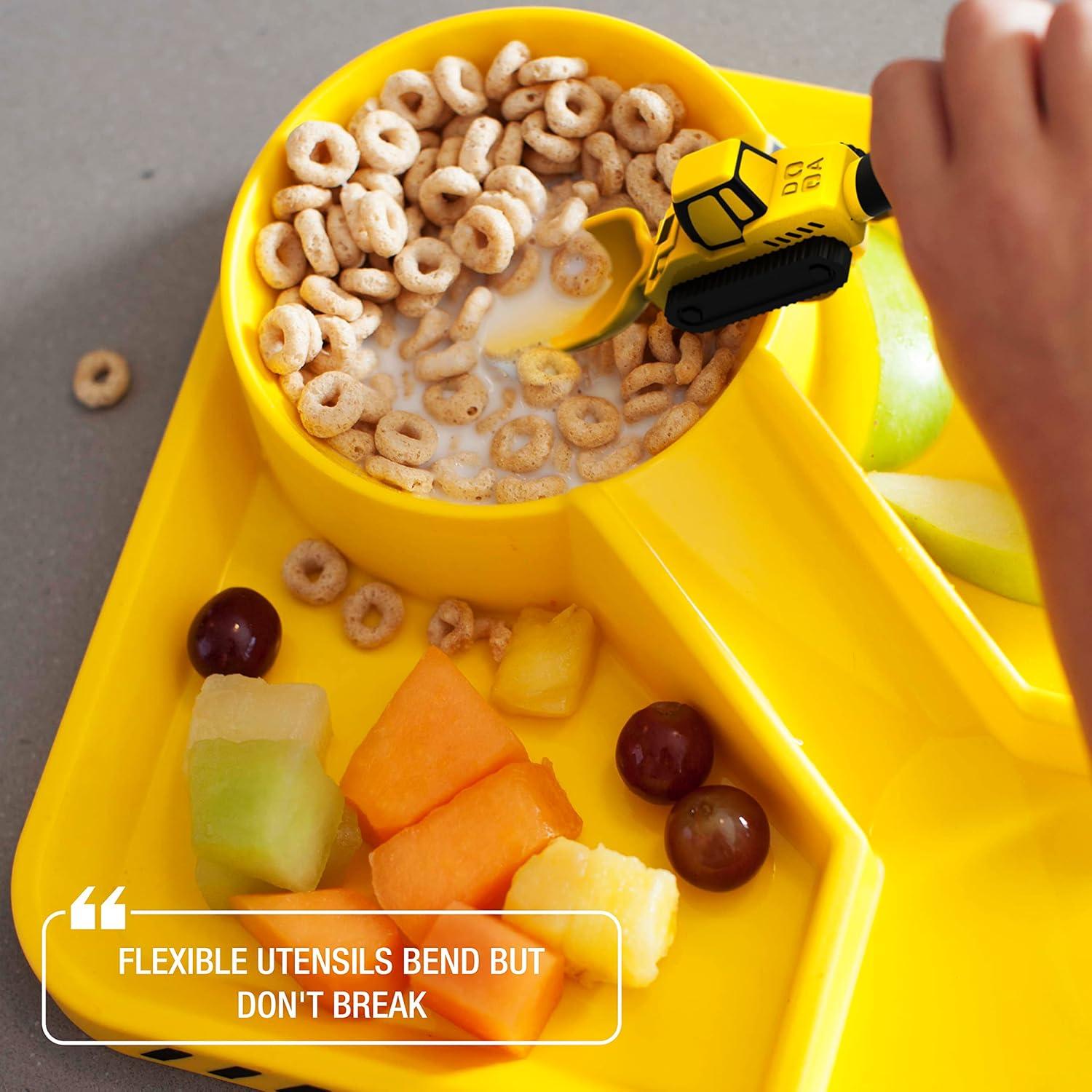 Juego de Utensilios para Niños Dinneractive - Construcción Amarillo