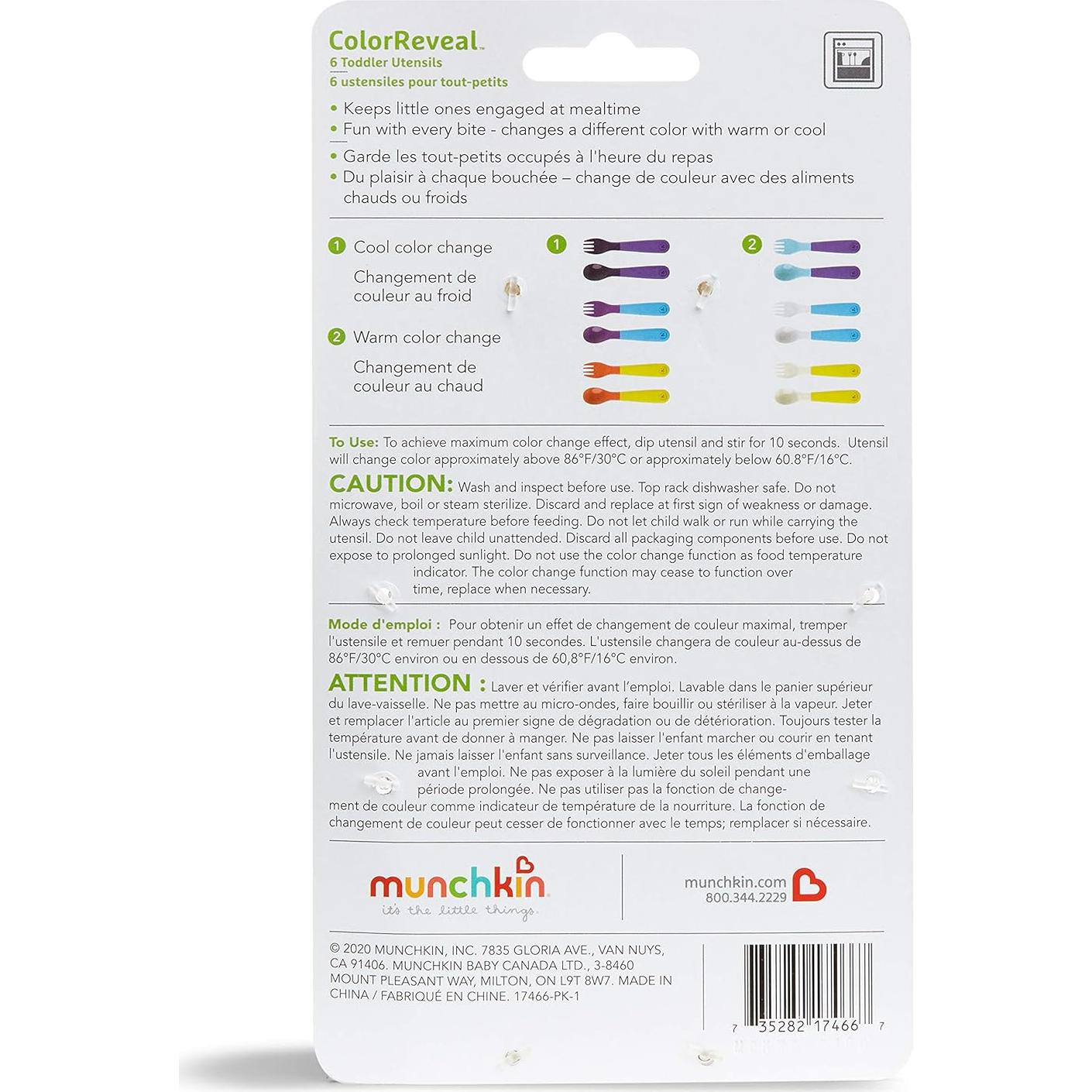 Utensilios para Niños Munchkin ColorReveal 6 Piezas