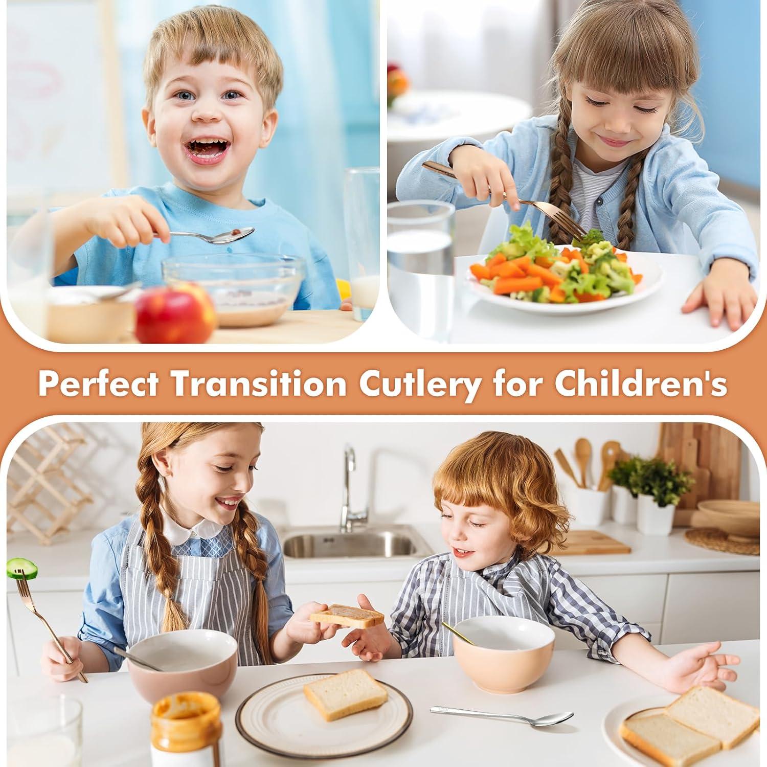Set de Cubiertos para Niños DRKIO - 12 Piezas Acero Inoxidable
