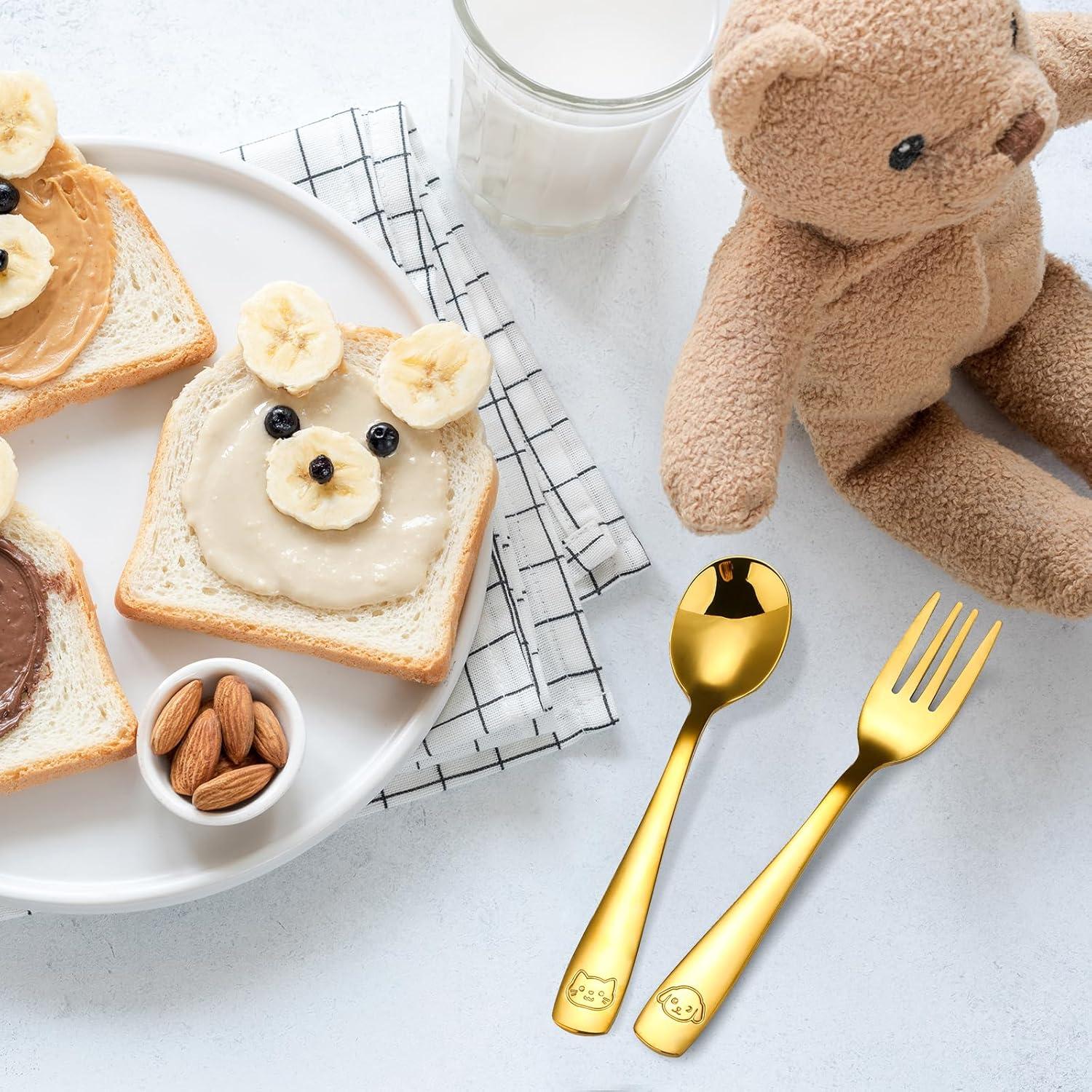 Set de Cubiertos para Niños DRKIO - 12 Piezas Acero Inoxidable