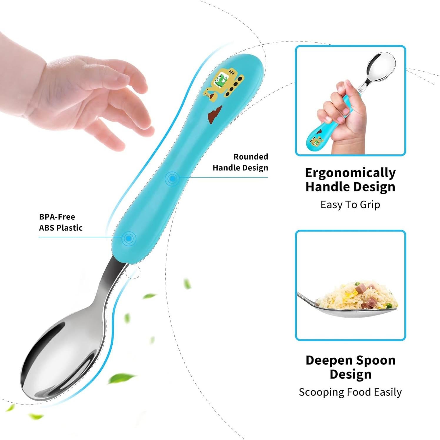 Juego de Cubiertos para Niños Lehoo Castle 6 Piezas Acero Inoxidable