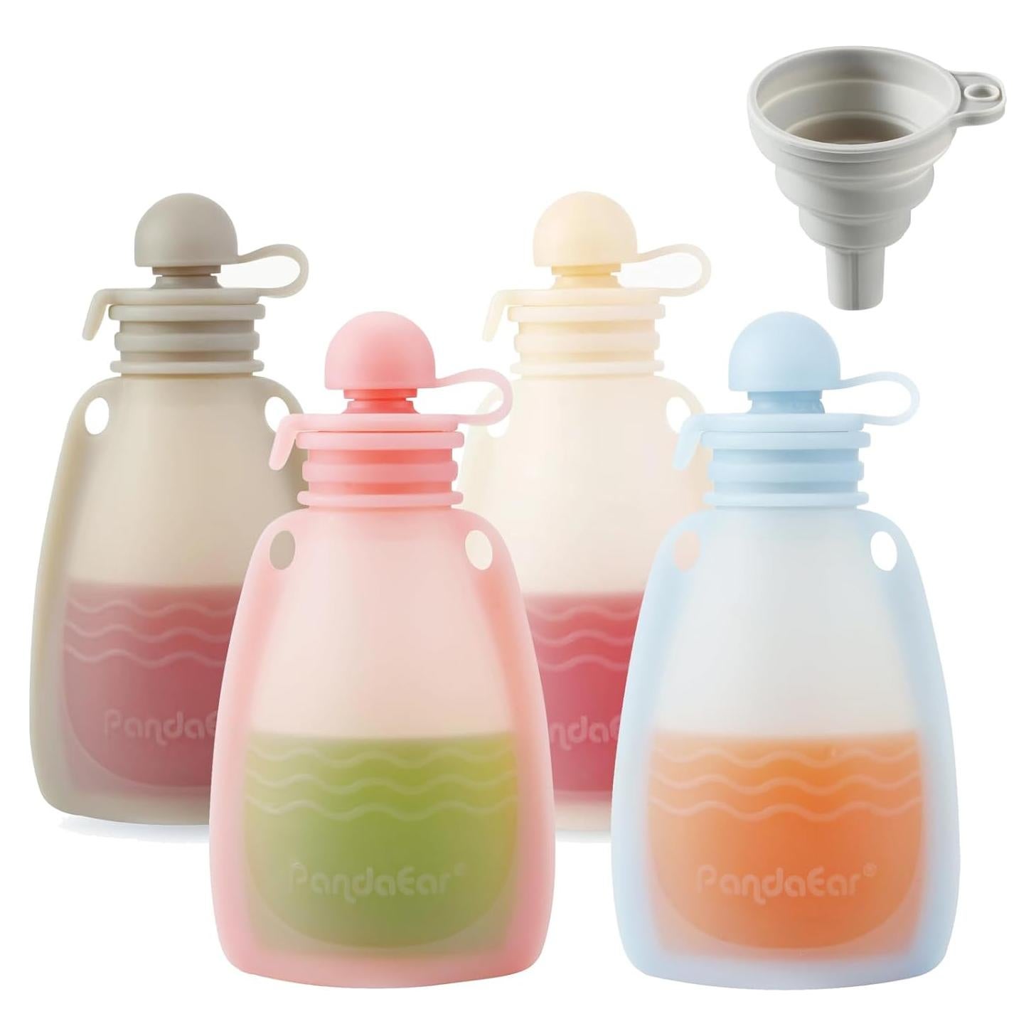 Bolsas de Silicona Reutilizables PandaEar para Bebés 150 ml - 4 Pzas