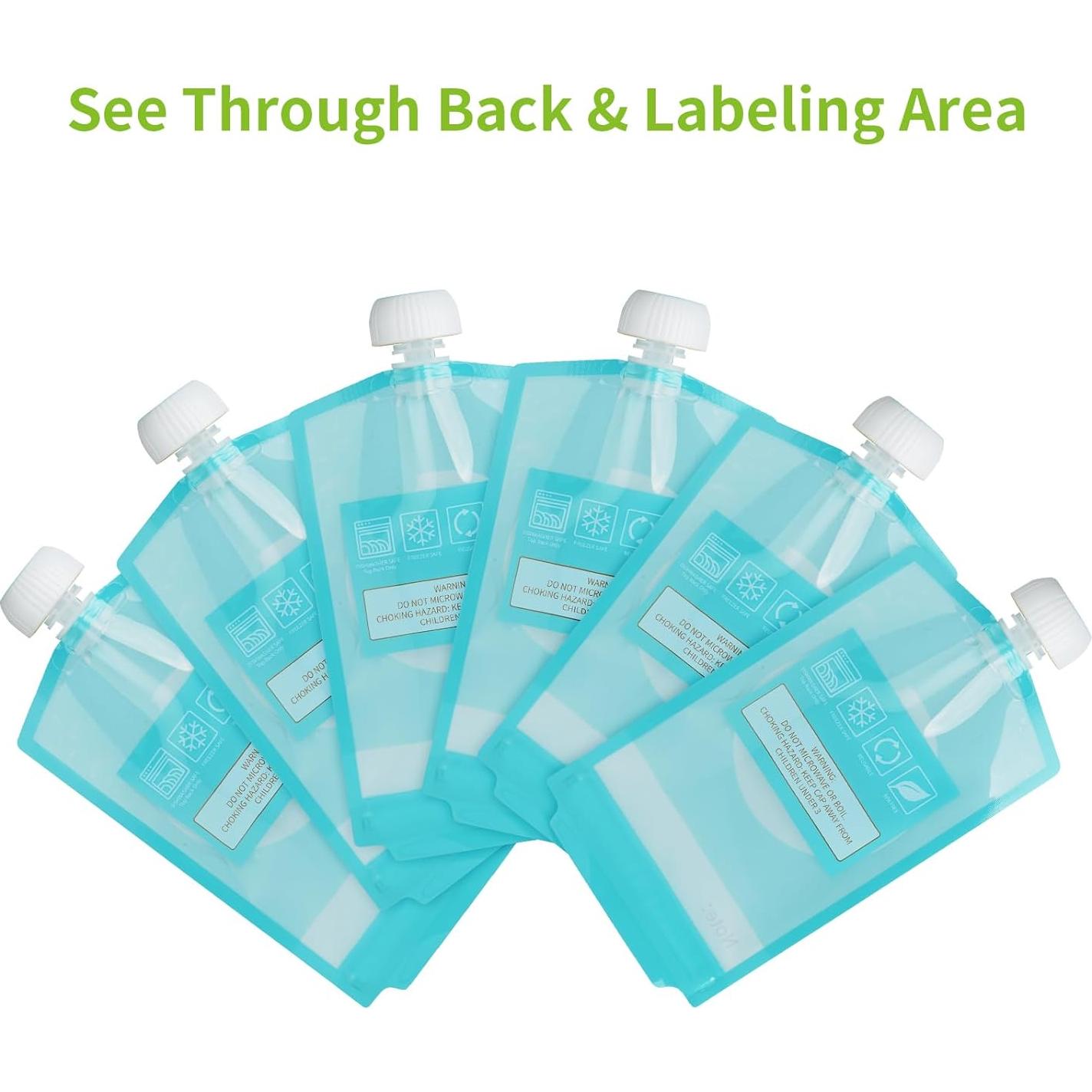 Kirecoo Bolsas Reutilizables para Comida de Bebé 12PCS 198ml