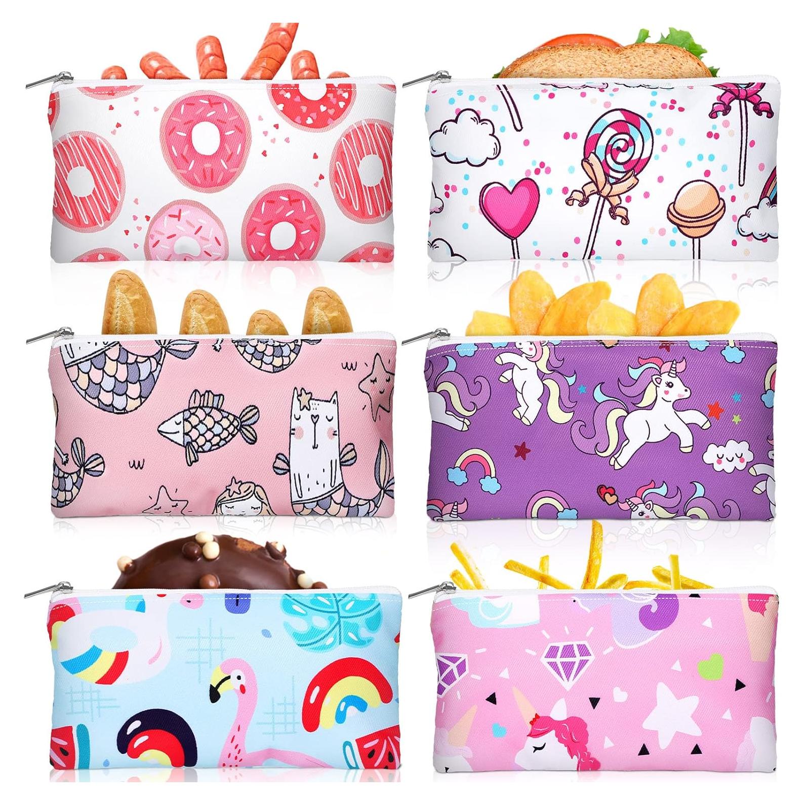 Chumia 6 Bolsas Reutilizables para Snacks Niños 17.5x9.4cm