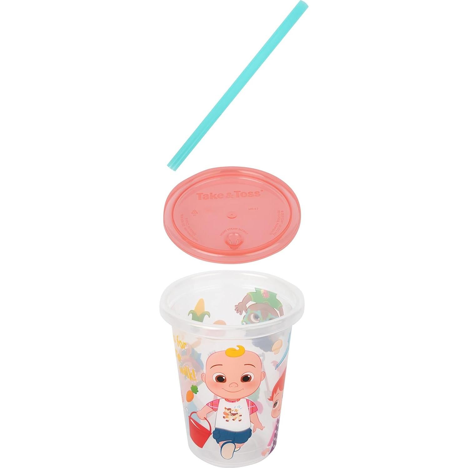 Tazas Sippy Cocomelon Las Primeras Años - 8 Piezas Antiderrame