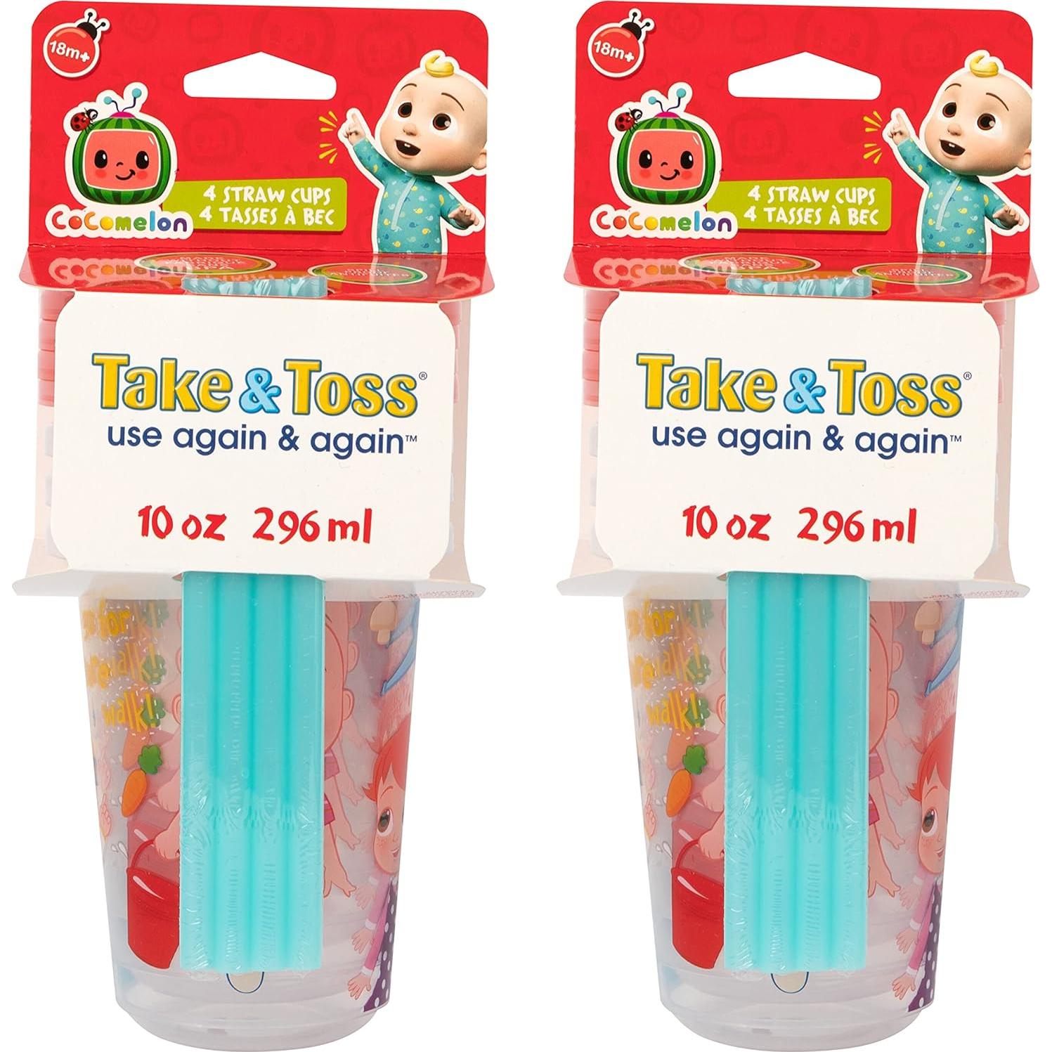 Tazas Sippy Cocomelon Las Primeras Años - 8 Piezas Antiderrame