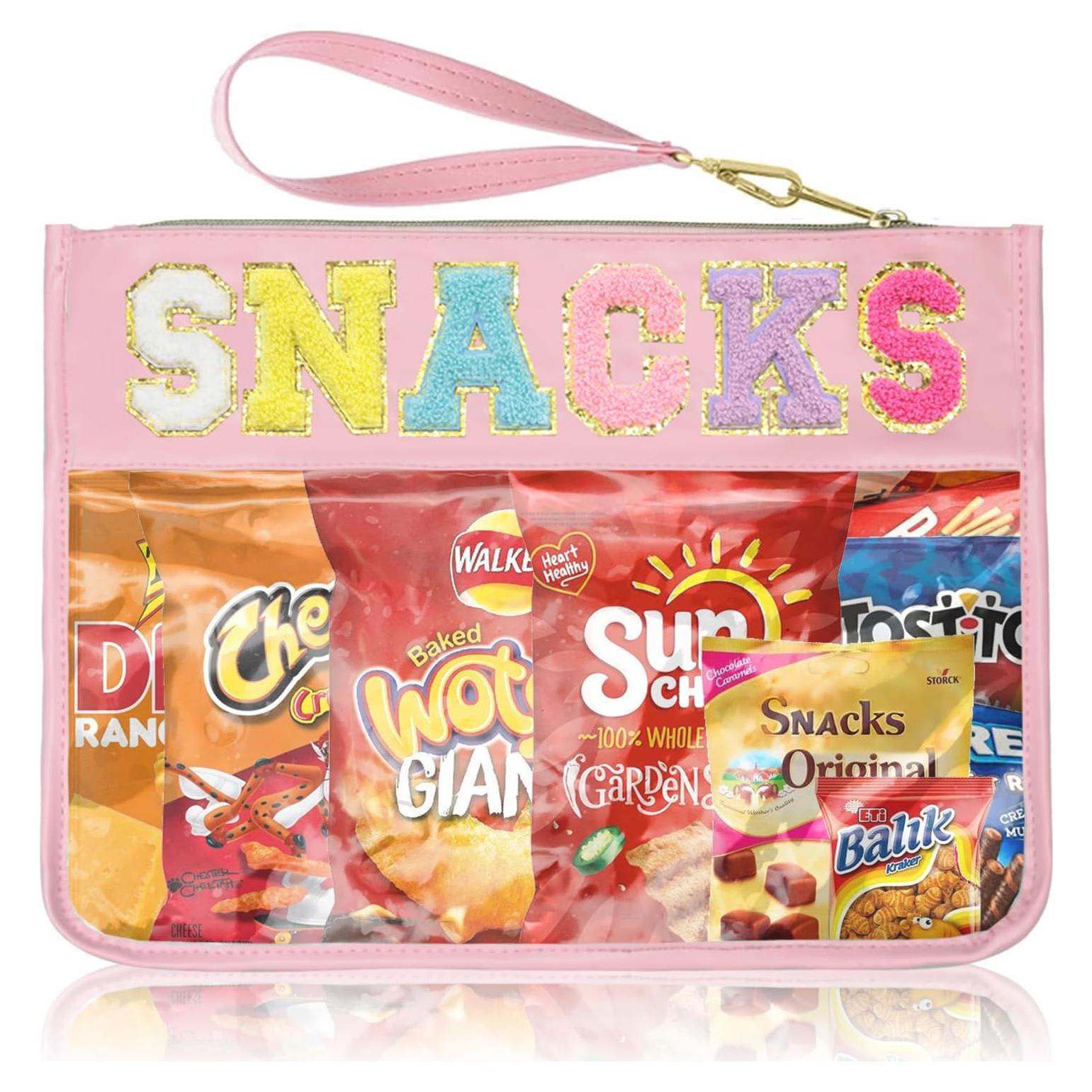 Bolsa de Maquillaje Transparente Siwara 33x24cm Rosa Impermeable