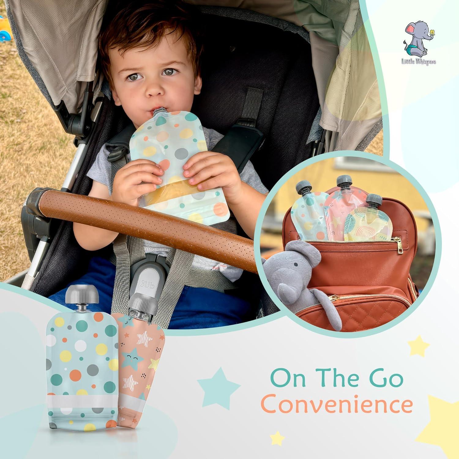 Bolsas Reutilizables para Comida de Bebé Little Whispers - 10 Unidades