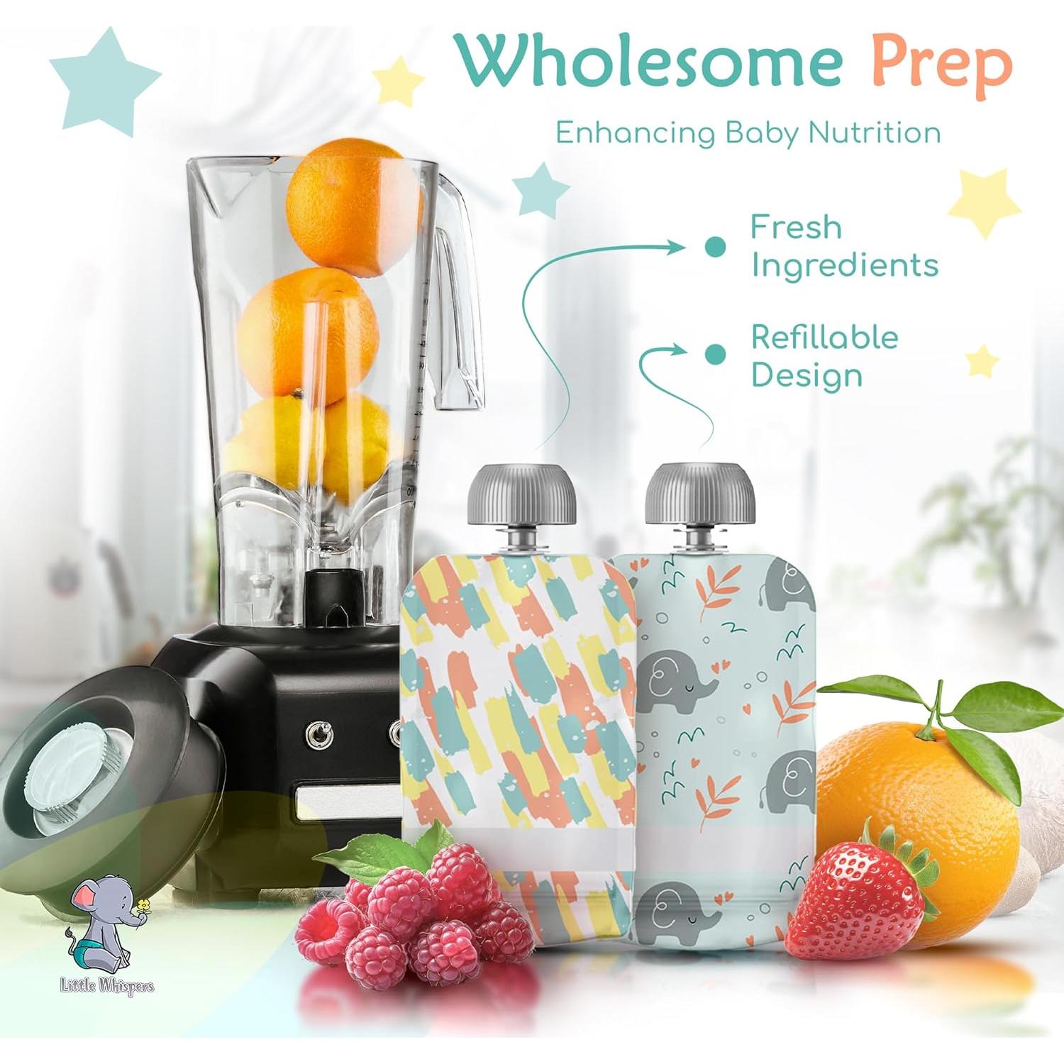 Bolsas Reutilizables para Comida de Bebé Little Whispers - 10 Unidades