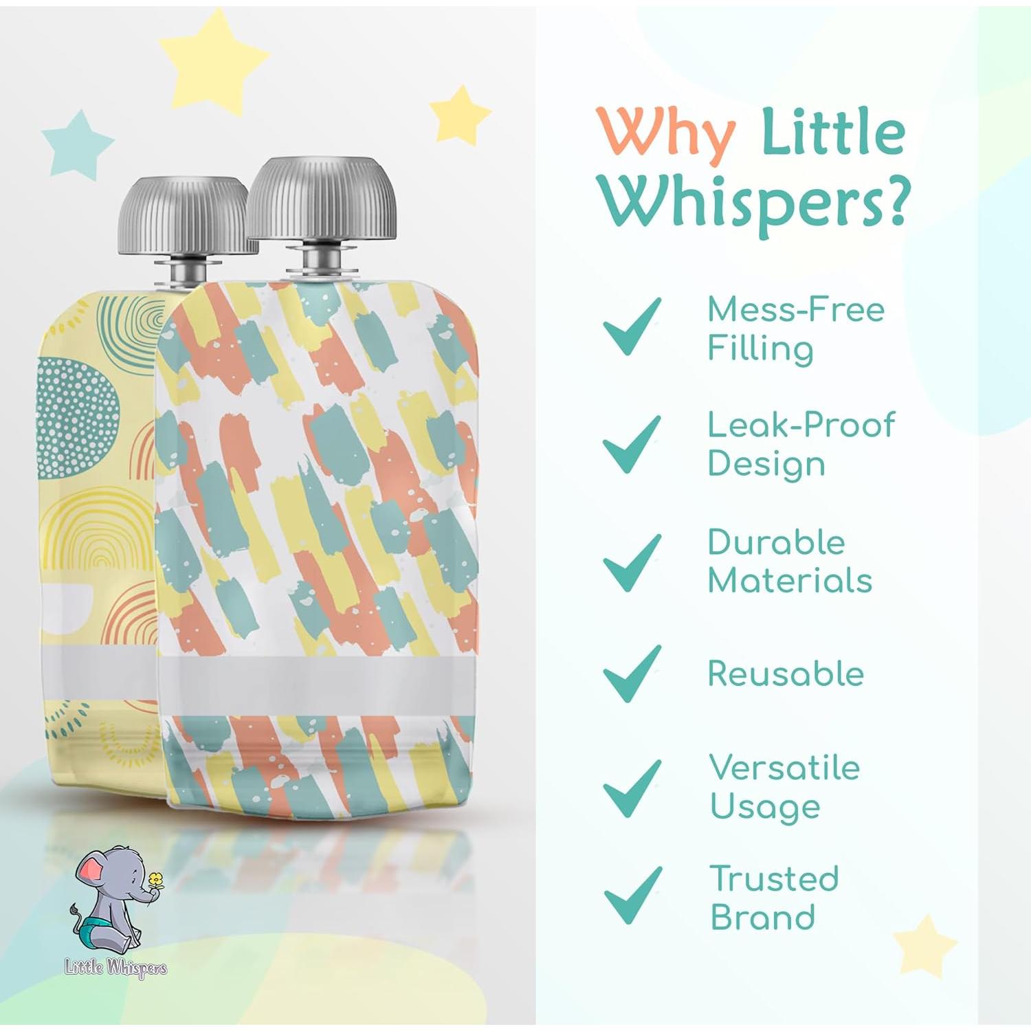 Bolsas Reutilizables para Comida de Bebé Little Whispers - 10 Unidades