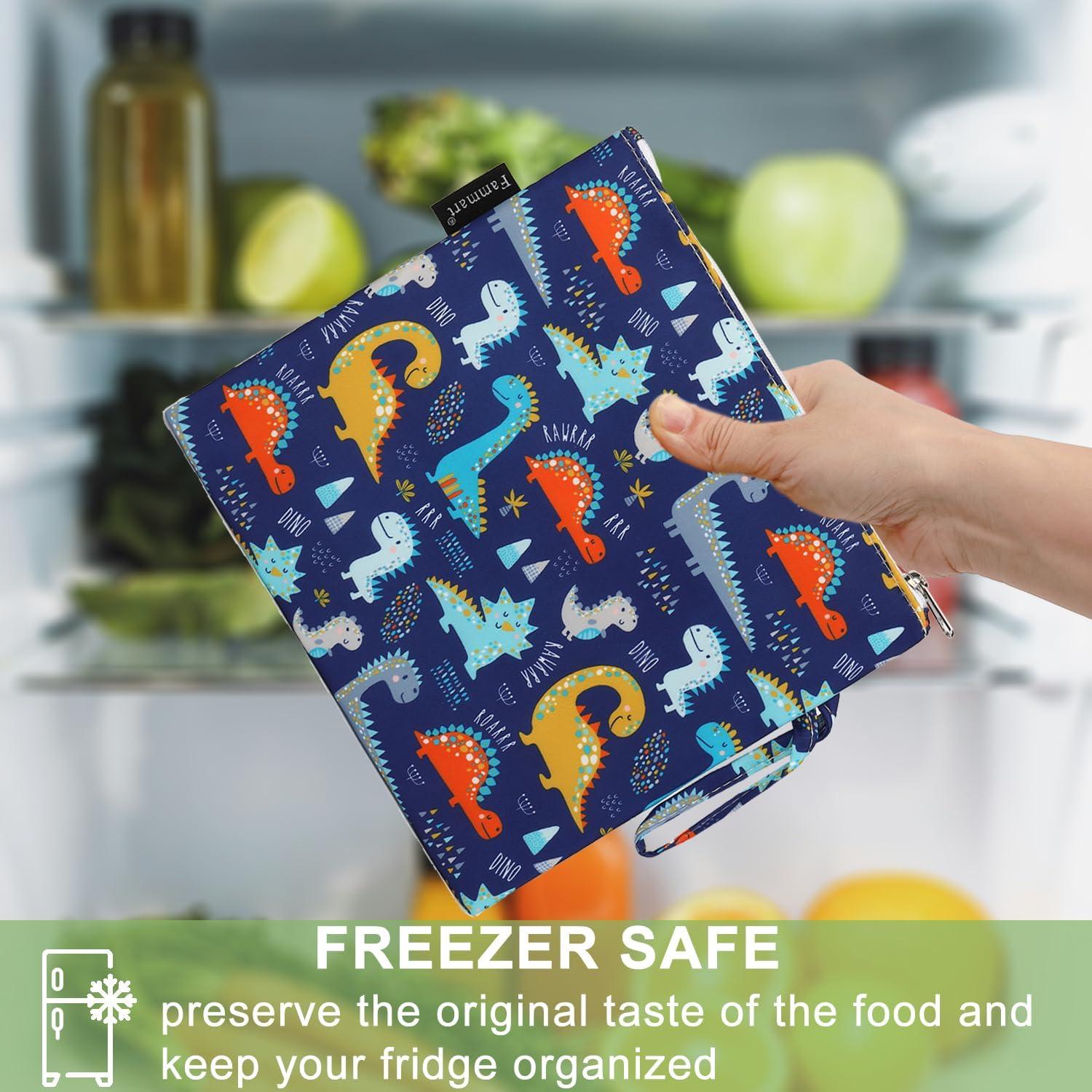 Bolsa de Sándwich Reutilizable Fammart Dinosaurio 20x19 cm