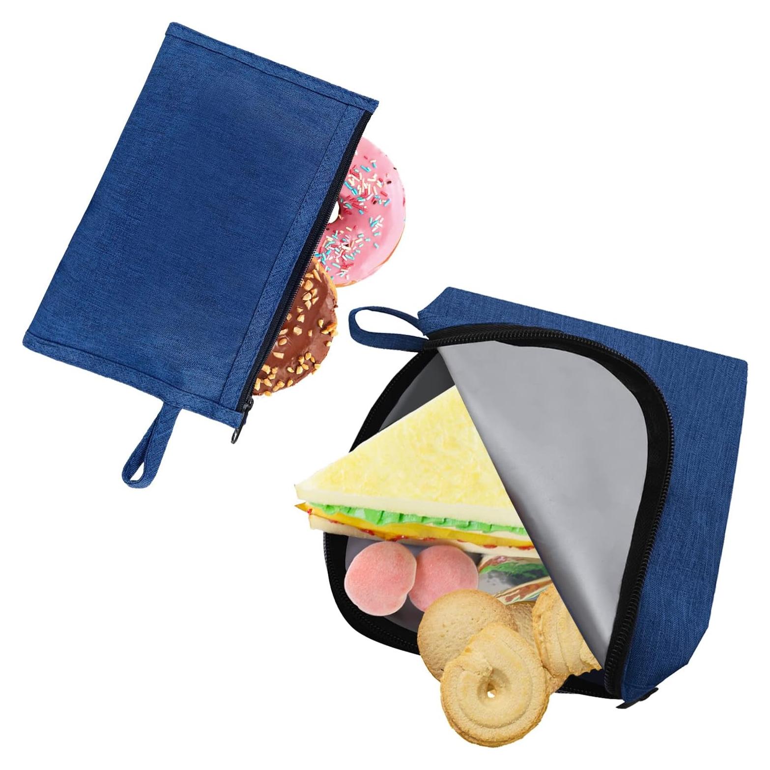 Bolsas Reutilizables para Sándwiches y Snacks Moyad - 2 Unidades, Apto Lavavajillas, Azul
