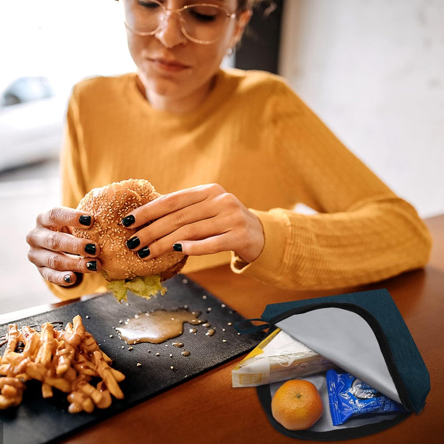 Bolsas Reutilizables para Sándwiches y Snacks Moyad - 2 Unidades, Apto Lavavajillas, Azul