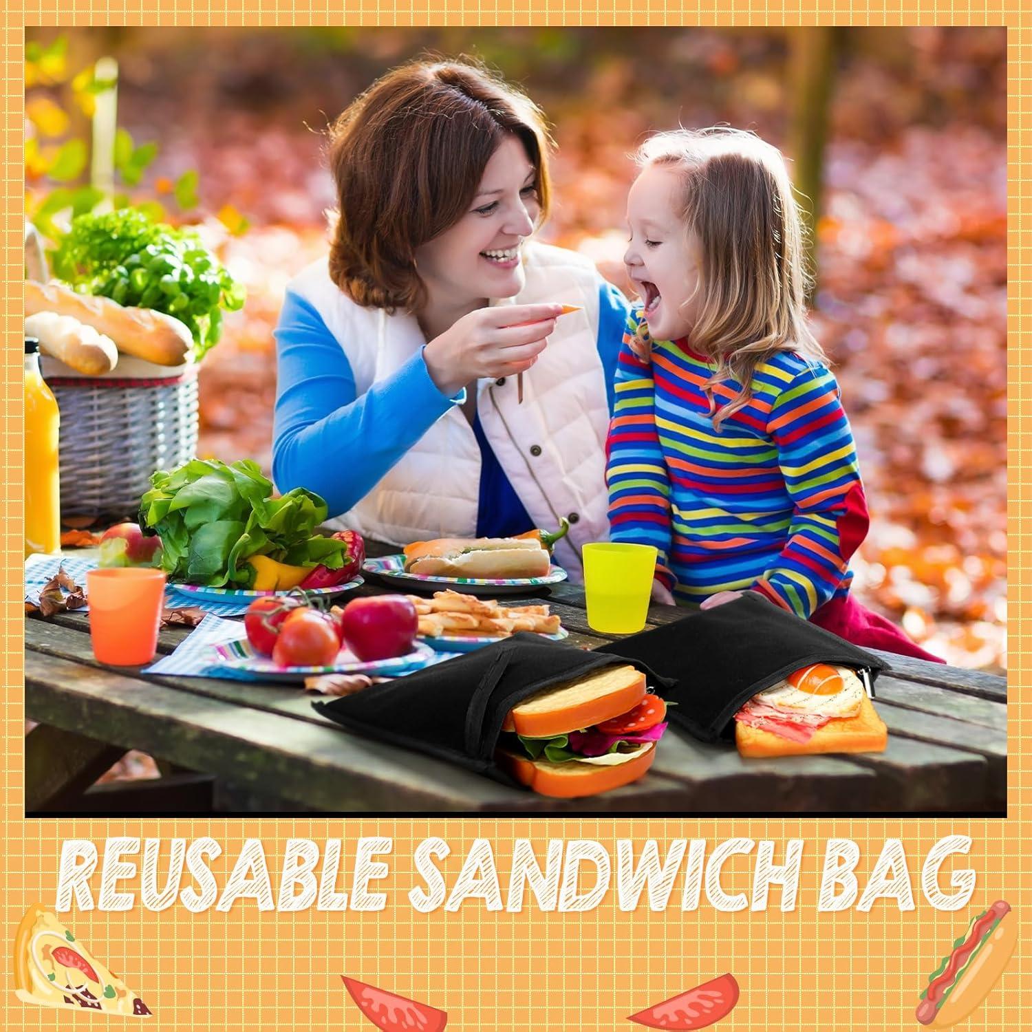 Set de 4 Bolsas de Sándwich Reutilizables Reallnaive 20x20cm