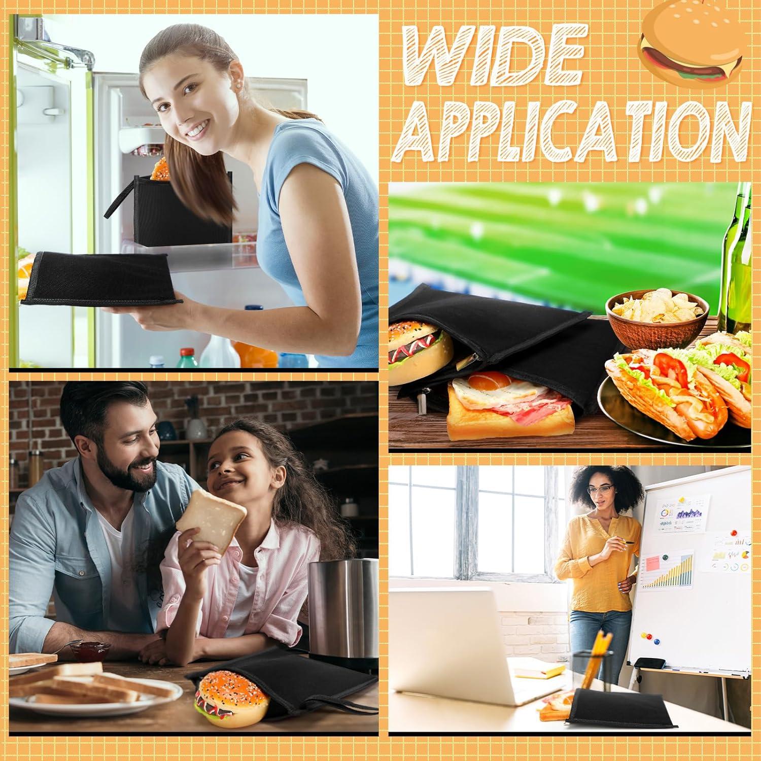 Set de 4 Bolsas de Sándwich Reutilizables Reallnaive 20x20cm