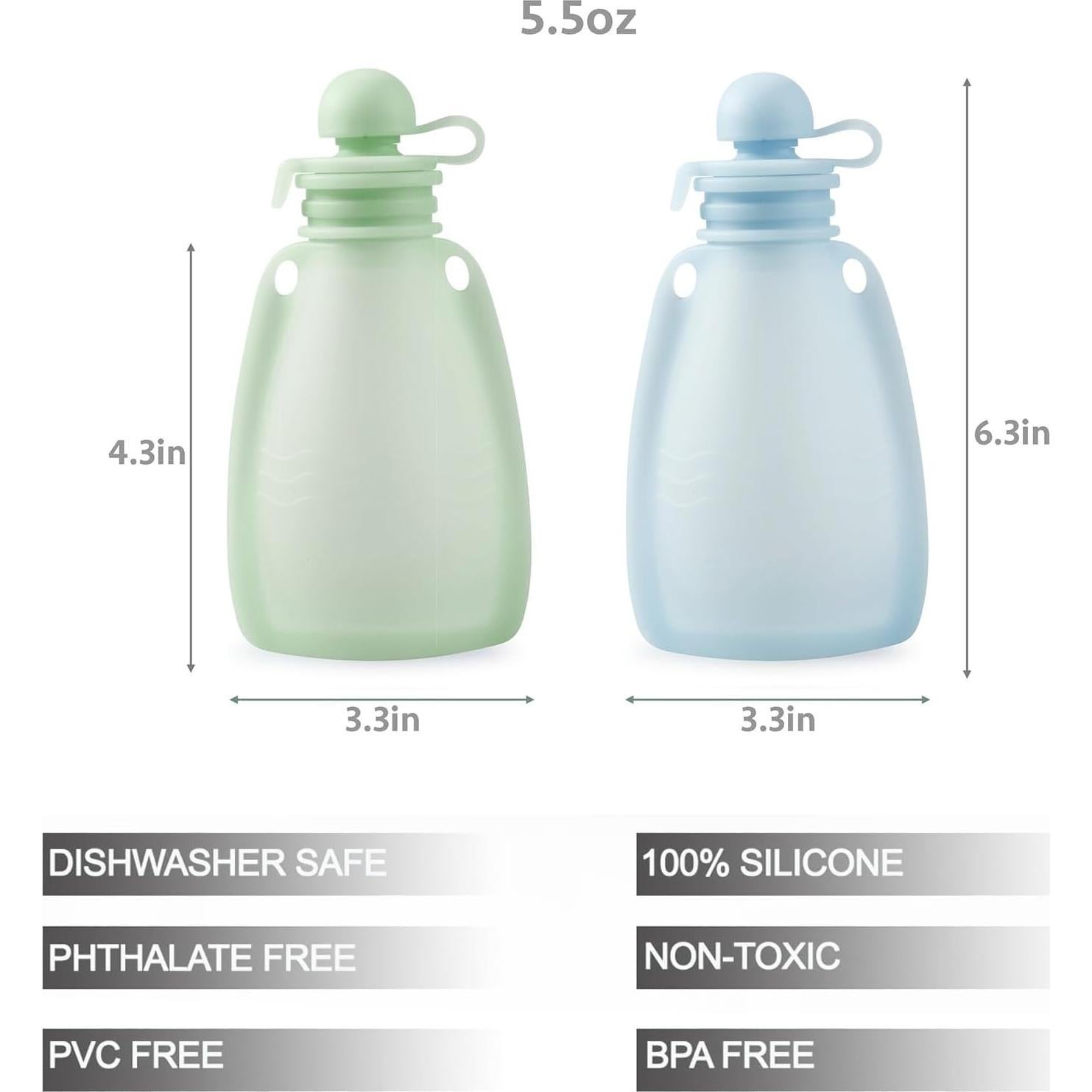 Set 4 Bolsas de Comida y Contenedores PandaEar - Silicona Reutilizable