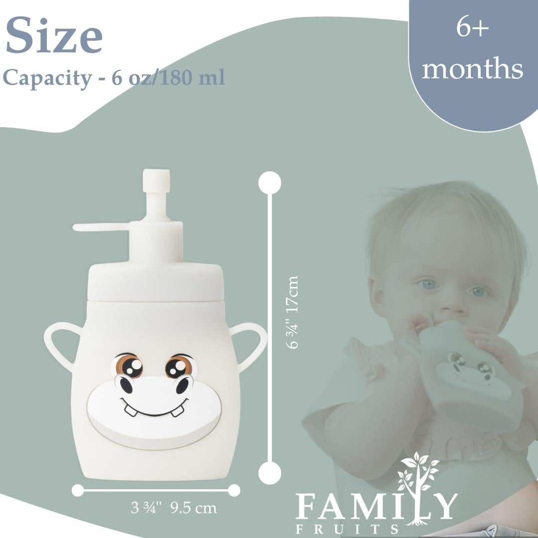 Bolsas Reutilizables de Silicona Family Fruits 2 Unidades Hipopótamo