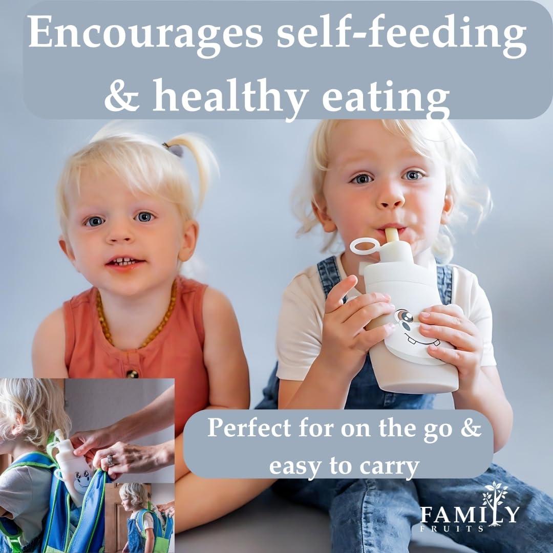 Bolsas Reutilizables de Silicona Family Fruits 2 Unidades Hipopótamo