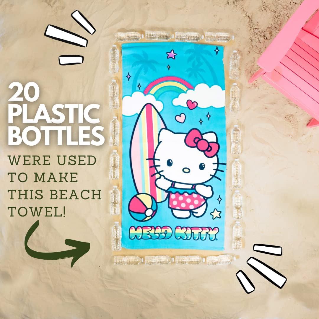 Toalla de Playa Franco Hello Kitty 100% Reciclada 147x71 cm