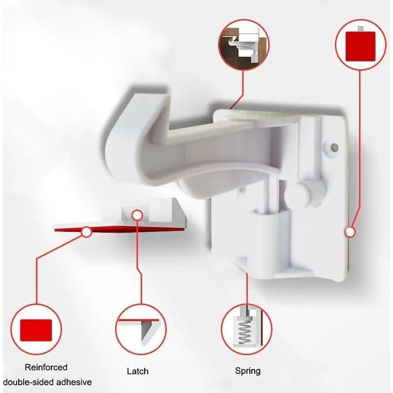 Candados de Seguridad para Gabinetes Bebés Define Essentials, 10 Unidades