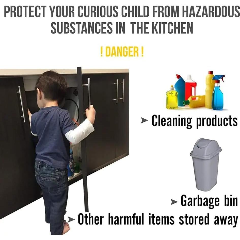 Candados de Seguridad para Gabinetes Bebés Define Essentials, 10 Unidades