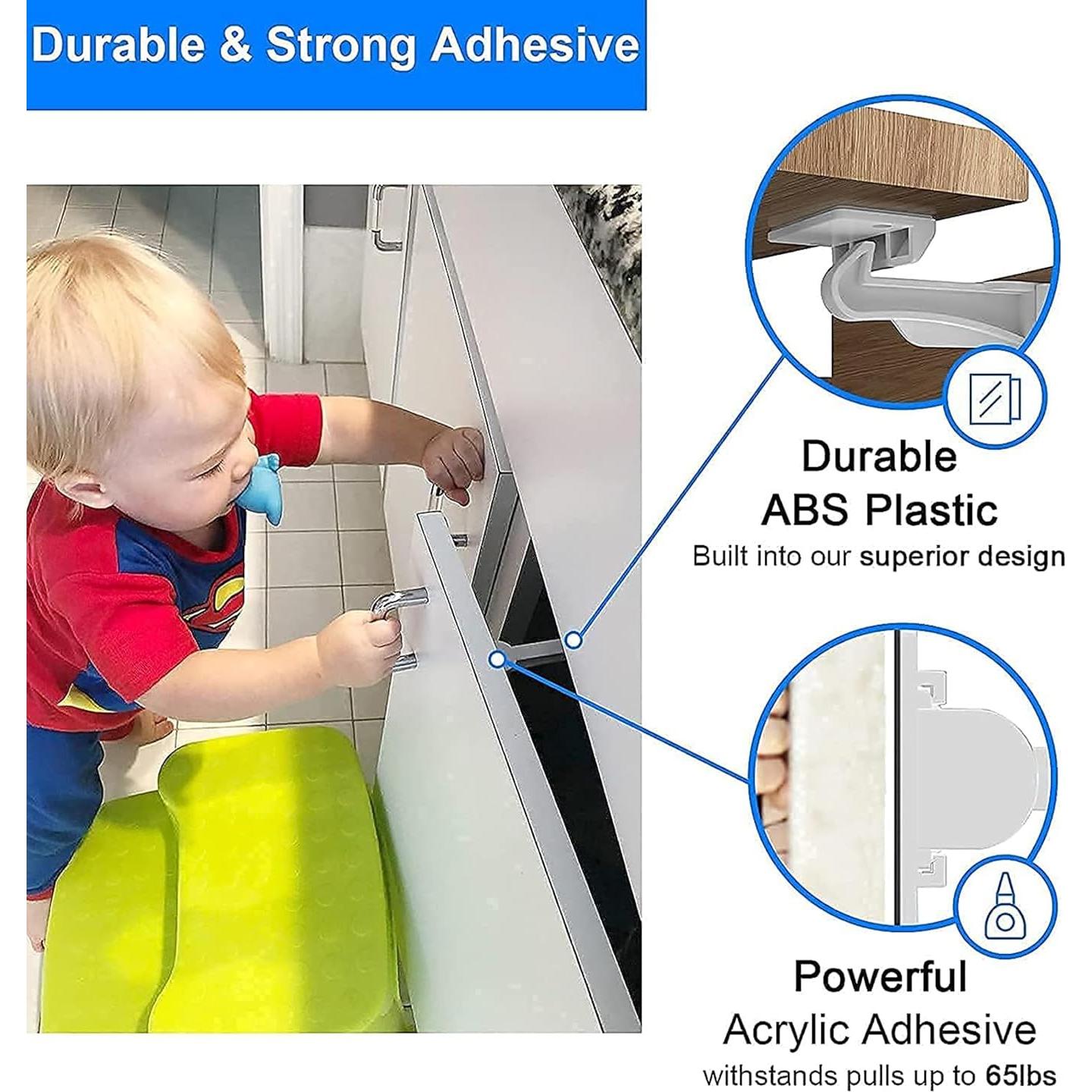 Cerraduras de Seguridad Invisibles Buumook para Gabinetes - 6 Pzas