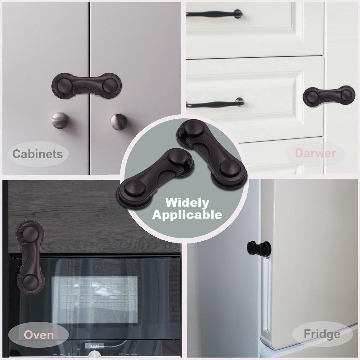 Cerraduras de Seguridad para Gabinetes KongNai - Paquete de 10