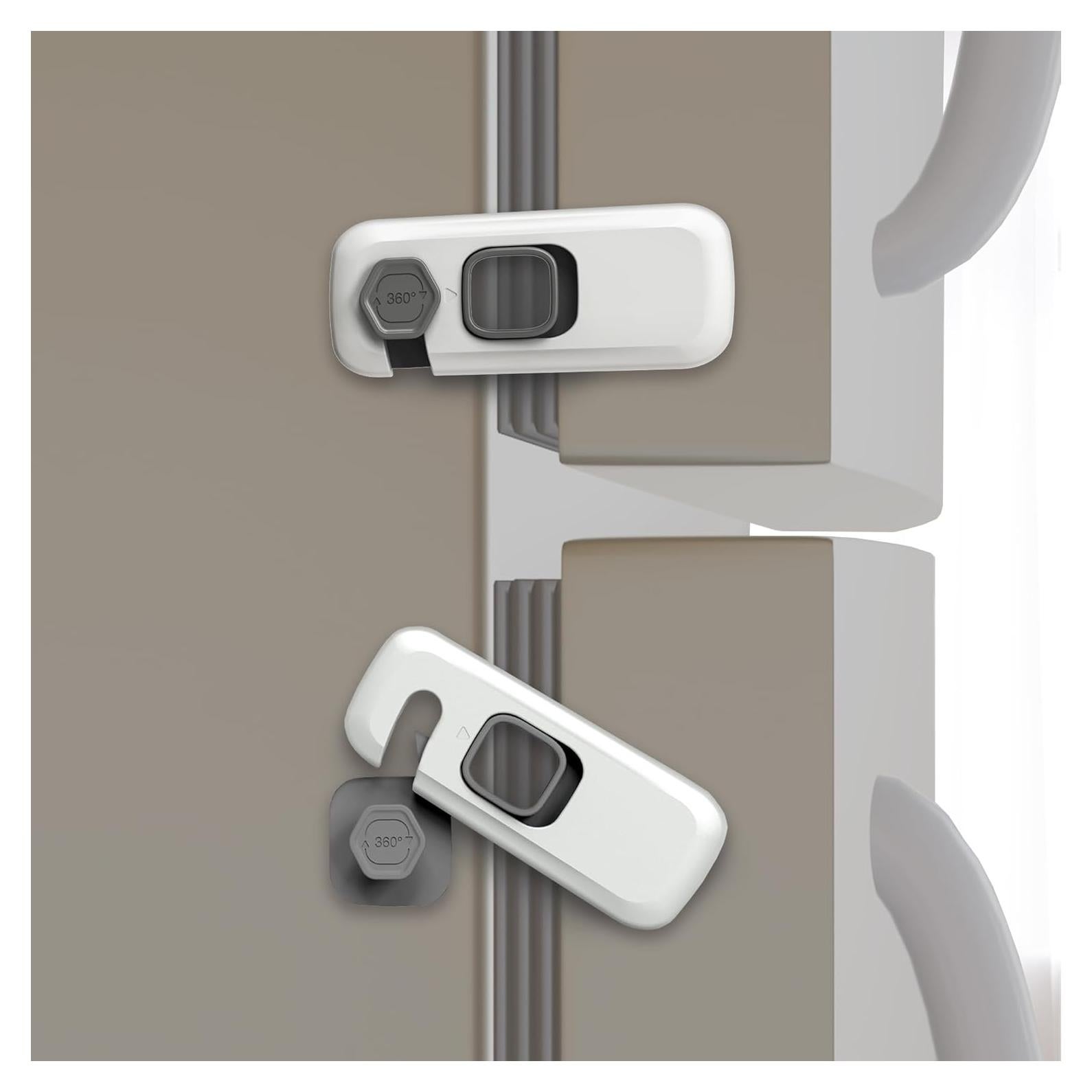 Paquete de 5 Cerraduras de Seguridad para Niños Gris - HT-Cupboard Locks