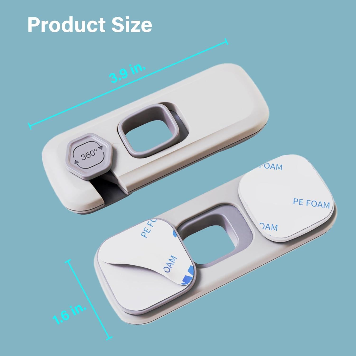 Paquete de 5 Cerraduras de Seguridad para Niños Gris - HT-Cupboard Locks