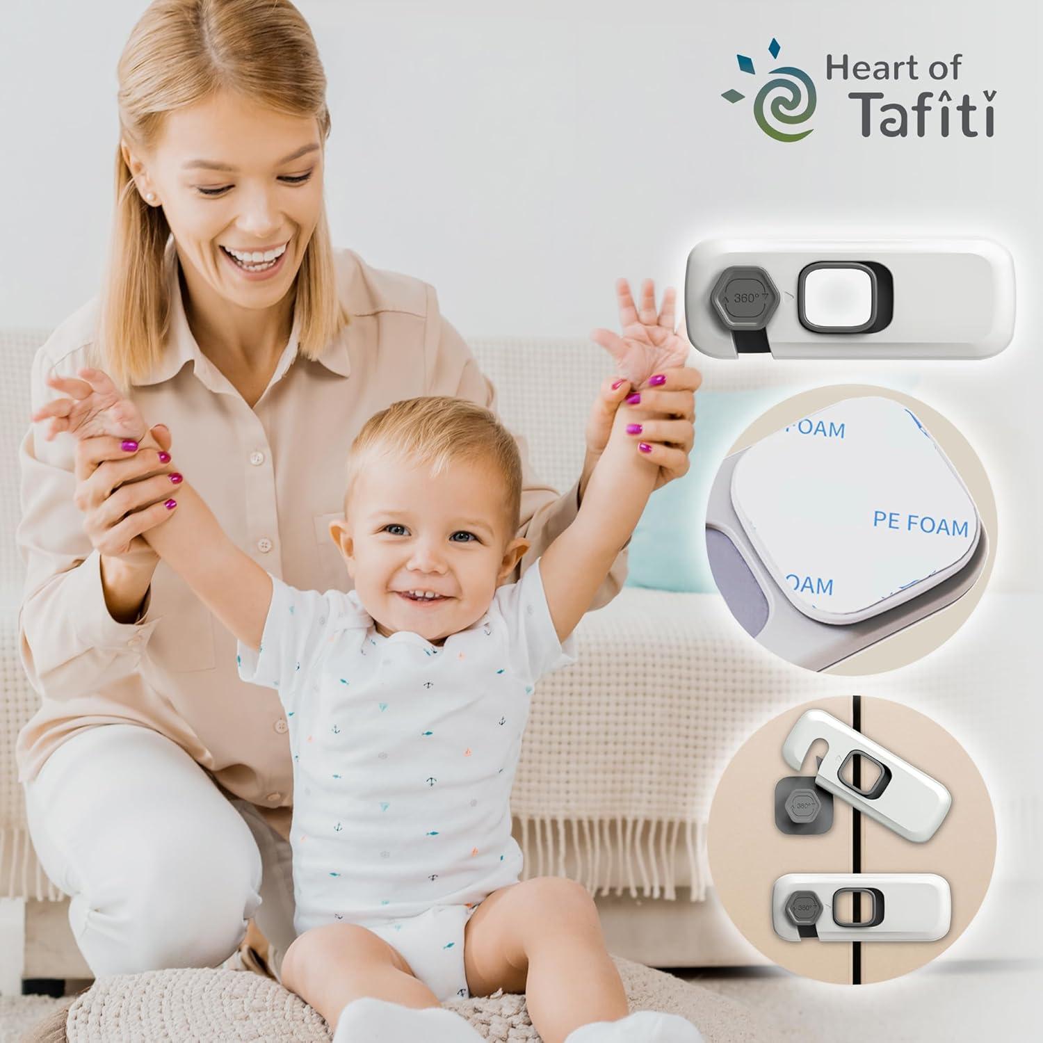 Paquete de 5 Cerraduras de Seguridad para Niños Gris - HT-Cupboard Locks