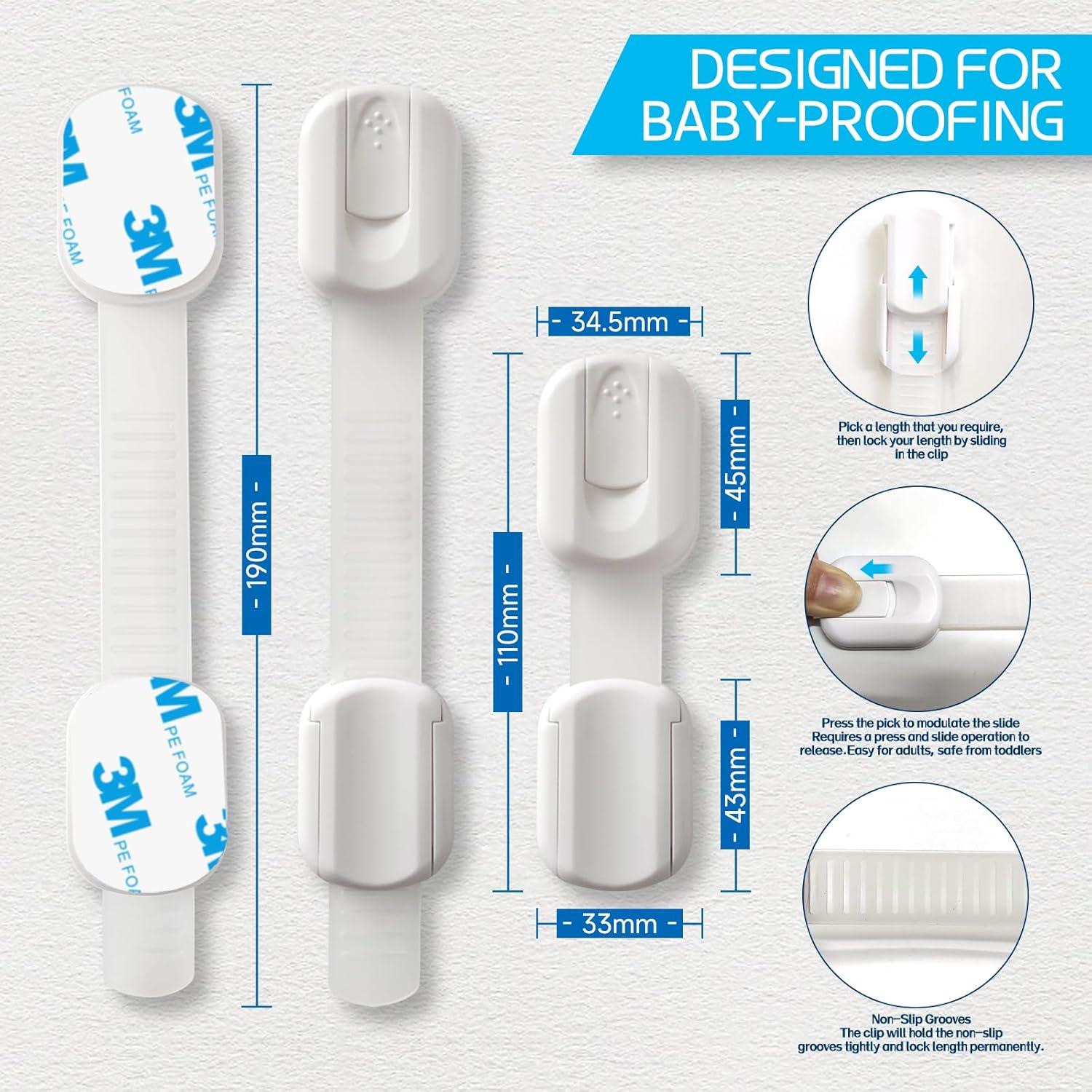 Candados de Seguridad para Niños Define Essentials - Paquete de 8